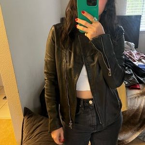 Women's Black Leather Jacket